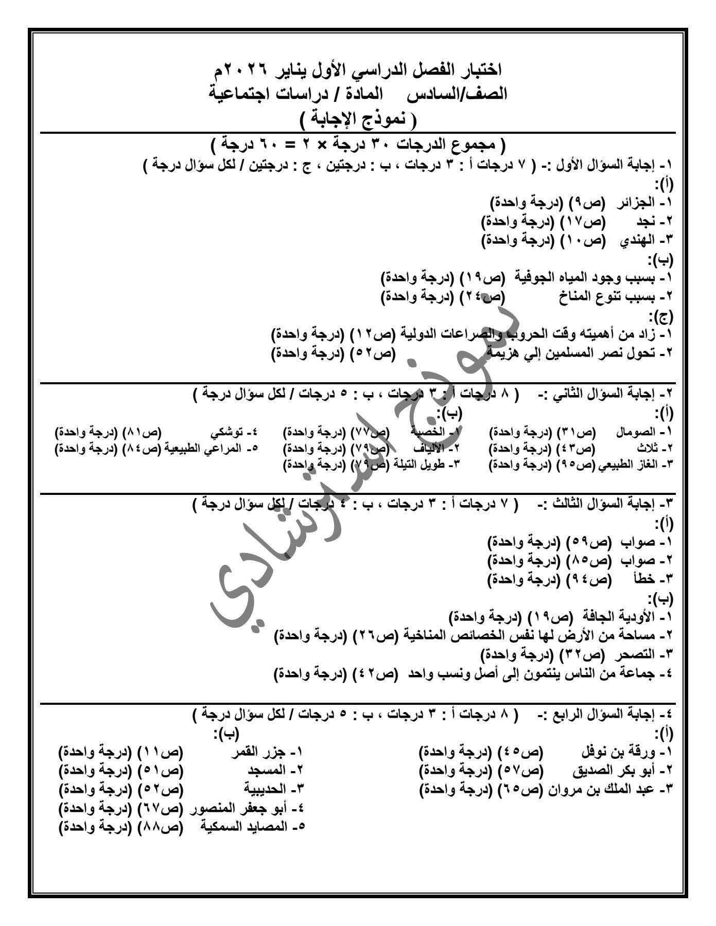 FB IMG 1767030282229 الثانوية العامة تعليم دمياط تنشر نماذج استرشادية لامتحانات نصف العام – الدراسات الاجتماعية الصف السادس الابتدائي موقع في الجامعة