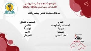 جامعة المنيا تفتح باب التقديم للفصل الدراسي الثاني 2025/2026.. البرامج المتاحة 2 IMG 20251222 WA0108 المنيا جامعة المنيا تفتح باب التقديم للفصل الدراسي الثاني 2025/2026.. البرامج المتاحة موقع في الجامعة