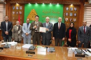 IMG 0081 المنوفية مجلس جامعة المنوفية يكرم الكليات الفائزة في مسابقة أفضل كلية في استقبال الطلاب للعام 2025/2026 موقع في الجامعة