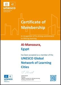 المنصورة تنضم رسميًا لشبكة اليونسكو لمدن التعلّم.. ورئيس الجامعة: "تأكيد لمكانتنا على خريطة التنمية المستدامة" 2 IMG 6805 المنصورة المنصورة تنضم رسميًا لشبكة اليونسكو لمدن التعلّم.. ورئيس الجامعة: "تأكيد لمكانتنا على خريطة التنمية المستدامة" موقع في الجامعة