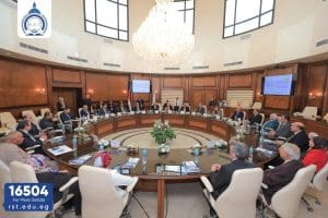 IMG 7248 اتحاد وفد اتحاد الجامعات العربية يزور جامعة الريادة لبحث انضمامها للاتحاد موقع في الجامعة