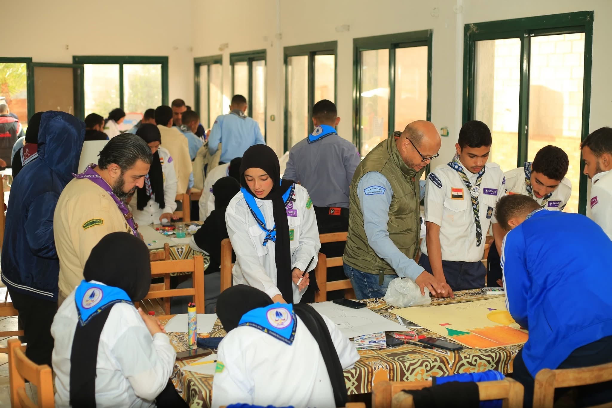 IMG 7381 العريش ورش فنية بروح المستقبل.. طلاب الجامعات يبدعون في معسكر الكشافة بالإسكندرية موقع في الجامعة