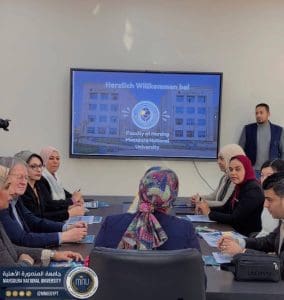 IMG 7592 المنصورة جامعة المنصورة الأهلية تبحث التعاون الأكاديمي والوظيفي مع مستشفيات ألمانية موقع في الجامعة