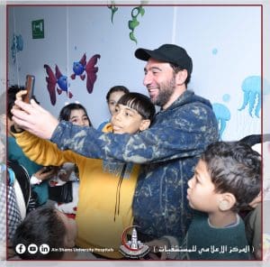 IMG 8685 محمد محمد سلام يزور مستشفى الأطفال الجامعي ويدعم مرضى الثلاسيميا مع «شريان العطاء»| صور موقع في الجامعة