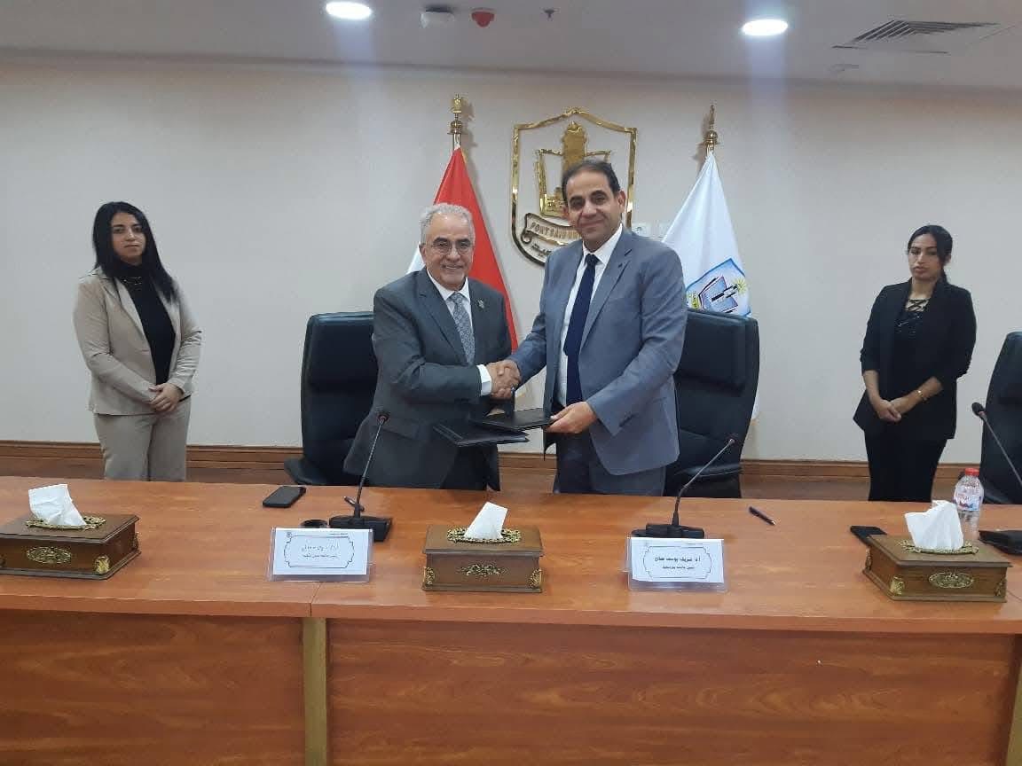IMG 9025 بروتوكول بروتوكول تعاون بين جامعة بورسعيد وجامعة عمّان الأهلية لتبادل الخبرات والبحث العلمي موقع في الجامعة