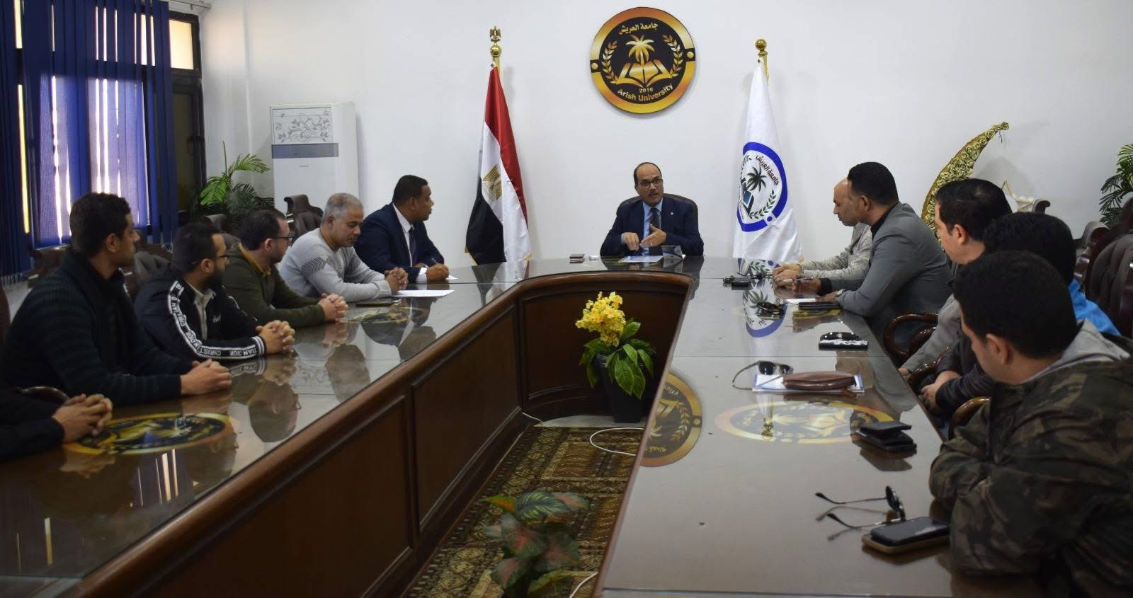 IMG 9075 العريش جامعة العريش تفتتح أول أكاديمية رياضية متخصصة تمهيدًا لإقامة مشروع "بطل أولمبي من سيناء" موقع في الجامعة