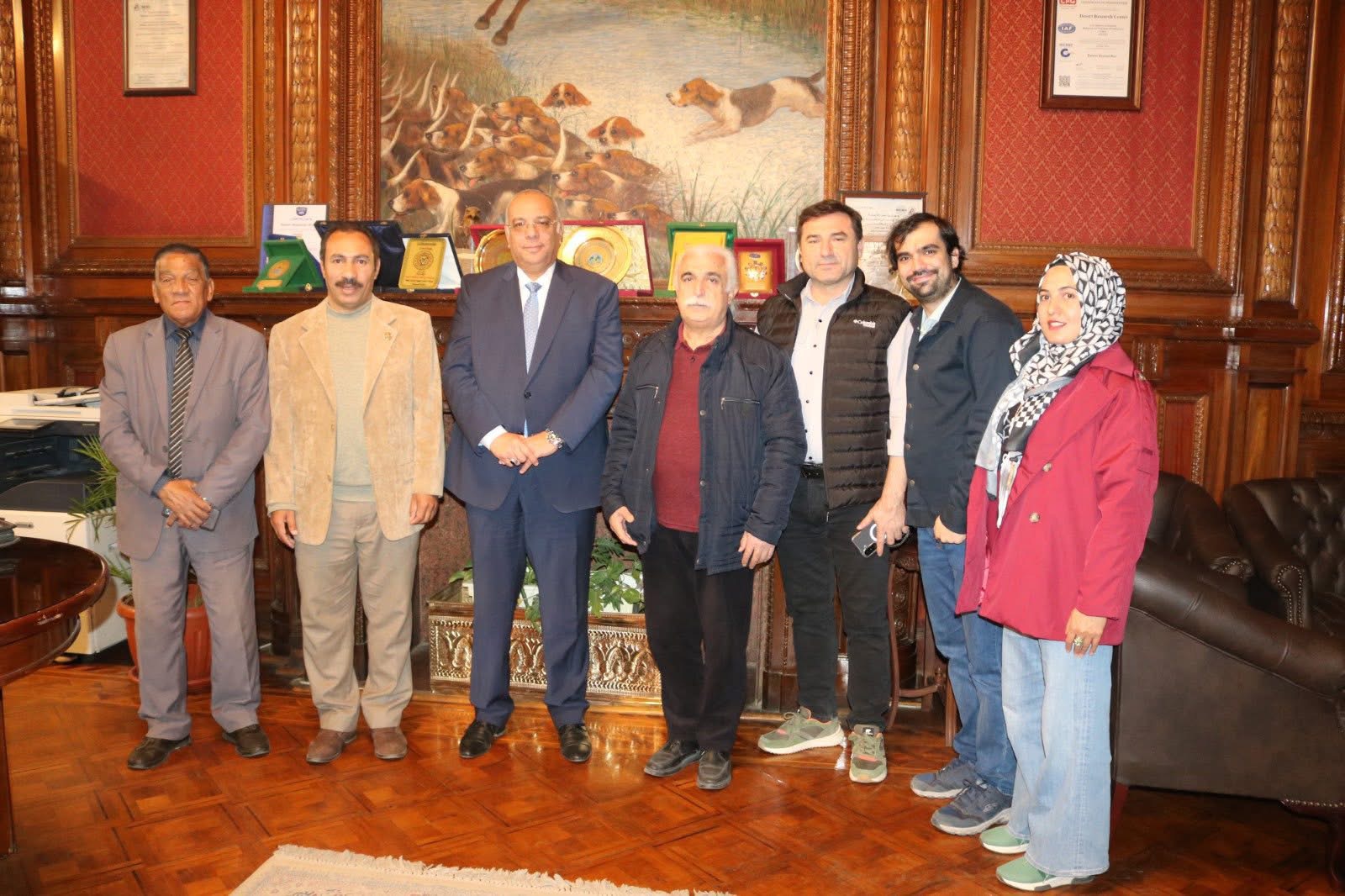 IMG 9134 بنها مبادرة في الجامعة البحثية.. بحوث الصحراء يستقبل وفدًا من جامعة سلجوق التركية لبحث التعاون في الزراعة المستدامة موقع في الجامعة