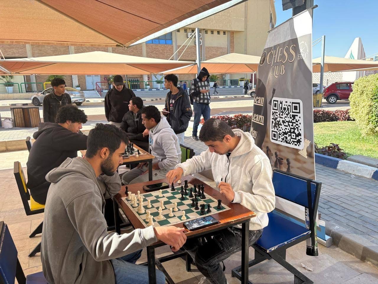 IMG 9257 فعاليات انطلاق فعاليات دور الـ 32 لبطولة كأس الجامعة المصرية الروسية للشطرنج موقع في الجامعة