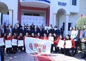IMG 9401 التعليم العالي وزيرا التعليم العالي والشباب يكرمان طلاب الجامعات المصرية الفائزين في البطولة العالمية والتضامن الإسلامي موقع في الجامعة