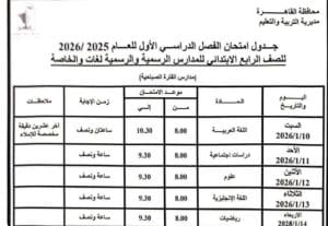 IMG ٢٠٢٥١٢٢١ ١٤٥١٢٤ مواعيد لو أنت من سكان القاهرة.. إليك مواعيد الامتحانات 20252026 لجميع المراحل موقع في الجامعة