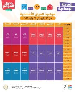 مدرستنا 2 لطلاب الشهادة الإعدادية: استمرار المراجعات النهائية في جميع المواد.. تعرف على المواعيد