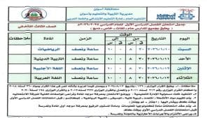 جداول امتحانات نصف العام 2026 للمرحلة الابتدائية في جميع المحافظات 5 998 امتحانات نصف العام جداول امتحانات نصف العام 2026 للمرحلة الابتدائية في جميع المحافظات موقع في الجامعة