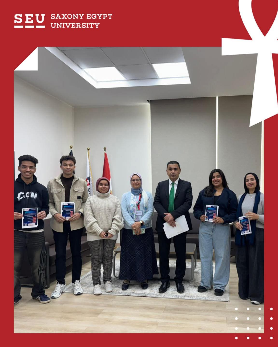 FB IMG 1768156299267 حملة جامعة Saxony Egypt تنظم حملة توعوية حول الاستخدام الرشيد للمضادات الحيوية موقع في الجامعة