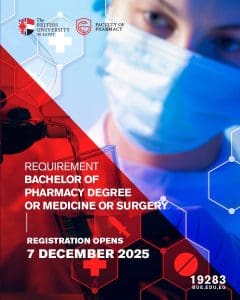 الجامعة البريطانية في مصر تفتح التسجيل للماجستير المهني في اليقظة الصيدلية لعام 2026 4 FB IMG 1768163871864 تسجيل الجامعة البريطانية في مصر تفتح التسجيل للماجستير المهني في اليقظة الصيدلية لعام 2026 موقع في الجامعة