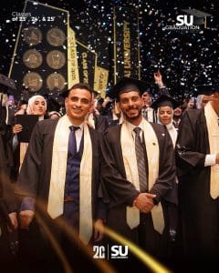 بحضور راتب ومميش والفقي.. جامعة سيناء تحتفل بتخرج دفعة جديدة من كلية الأسنان في ذكرى مرور 20 عاماً على تأسيسها 5 جامعة سيناء تحتفل بتخرج دفعة جديدة من كلية الأسنان