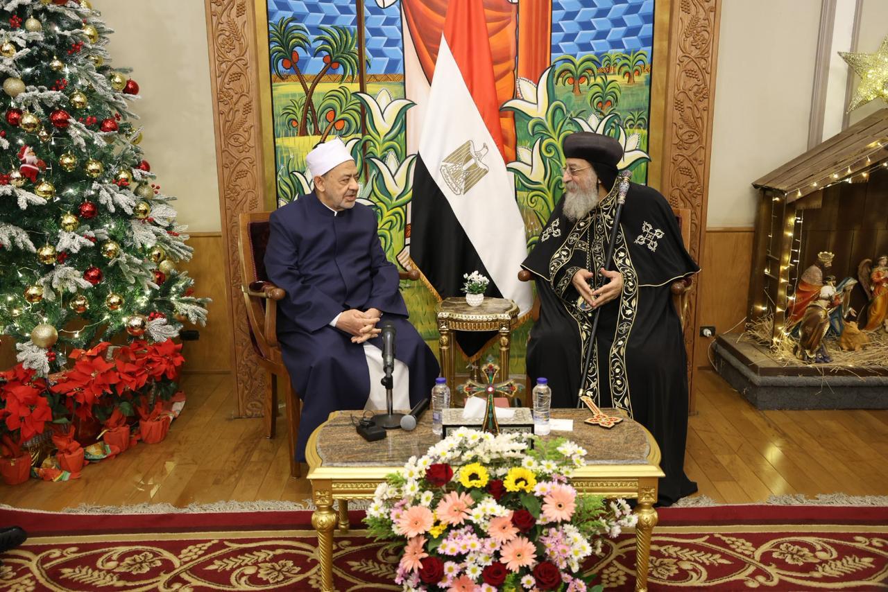 IMG 20260105 WA0024 جامعة قنا شيخ الأزهر خلال تهنئة البابا تواضروس بعيد الميلاد: الأخوة الوطنية أقوى من الأزمات ورسالة الأديان طريق السلام موقع في الجامعة