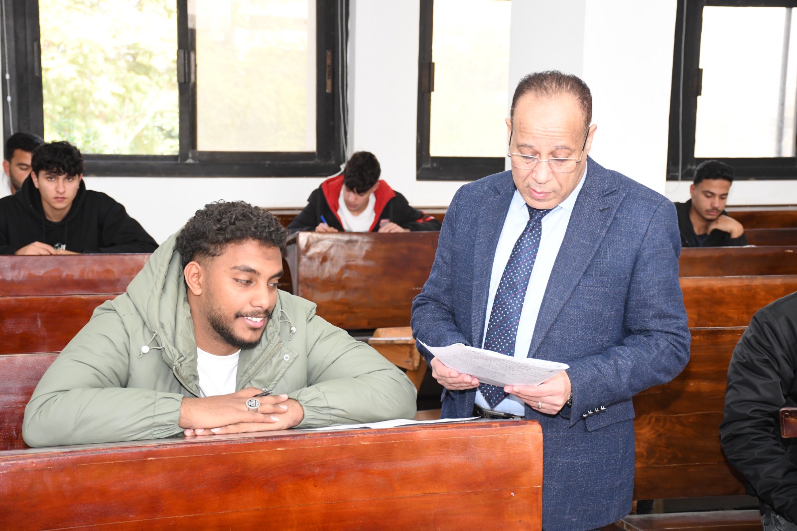 IMG 20260110 WA0005 تمريض السويس بمشاركة 1700 طالب.. انتظام امتحانات تمريض السويس والمعهد الفني للتمريض موقع في الجامعة