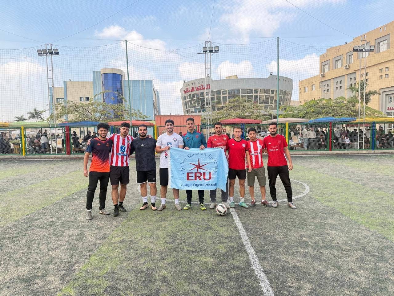 IMG 0264 تأهل الجامعة المصرية الروسية تختتم بطولة "كأس الجامعة لكرة القدم" موقع في الجامعة