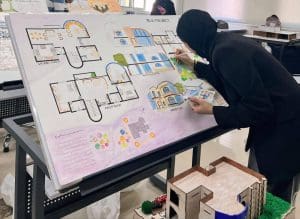 IMG 0798 المنصورة هندسة المنصورة الأهلية تنظم اليوم العملي لمقرر التصميم المعماري المستدام موقع في الجامعة