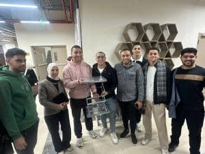 IMG 0985 منصورة طلاب هندسة الميكاترونكس بالمنصورة الأهلية يعرضون مشاريع مبتكرة في تحليل الحركة والقوى موقع في الجامعة