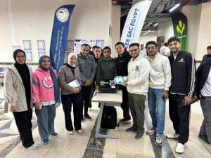 IMG 0990 منصورة طلاب هندسة الميكاترونكس بالمنصورة الأهلية يعرضون مشاريع مبتكرة في تحليل الحركة والقوى موقع في الجامعة