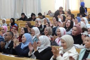 IMG 1231 الجامعة المصرية الروسية الجامعة المصرية الروسية تنظم المؤتمر الطلابي الأول للتصميم الداخلي والأثاث موقع في الجامعة