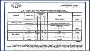 جدول امتحانات الشهادة الإعدادية 2026 بالمنوفية.. المواعيد كاملة 2 IMG 1343 الشهادة الإعدادية جدول امتحانات الشهادة الإعدادية 2026 بالمنوفية.. المواعيد كاملة موقع في الجامعة
