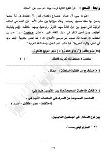 IMG 1534 نماذج جاهز لامتحان العربي؟.. أهم نماذج ومراجعة نهائية للشهادة الإعدادية 2026 موقع في الجامعة