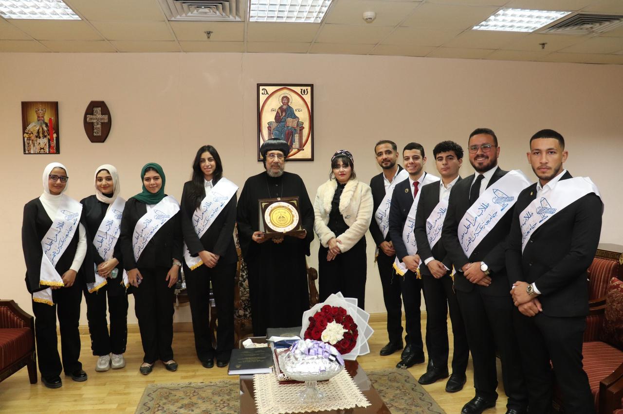 «طلاب من أجل مصر» واتحاد جامعة عين شمس يهنئان المركز الثقافي القبطي الأرثوذكسي بعيد الميلاد المجيد