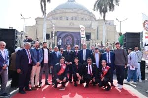 FB IMG 1770706844712 رئيس جامعة القاهرة ​رئيس جامعة القاهرة يتفقد معارض الأنشطة الطلابية ويؤكد: الأنشطة جزء لا يتجزأ من العملية التعليمية| صور موقع في الجامعة