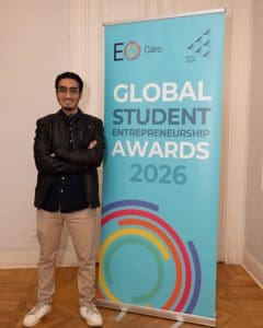 طالب بهندسة المنصورة يحصد المركز الأول في EO’s GSEA 2026 مصر ويؤكد ريادة الكلية في الابتكار وريادة الأعمال 2 الطالب حمزة أبو الخير يحصد المركز الأول في EO’s GSEA 2026 مصر