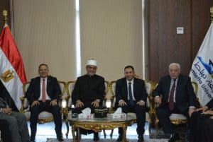 رئيس جامعة دمياط يستقبل مفتي الديار والمحافظ ويؤكد تعزيز التعاون المشترك 5 FB IMG 1772116779985 رئيس جامعة دمياط يستقبل مفتي الديار رئيس جامعة دمياط يستقبل مفتي الديار والمحافظ ويؤكد تعزيز التعاون المشترك موقع في الجامعة