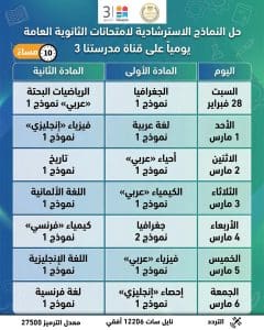 أول نموذج استرشادي لامتحانات الثانوية العامة 2026
