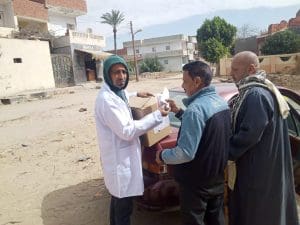 IMG 20260216 WA0256 جامعة قناة السويس جامعة قناة السويس تطلق قافلة تنموية شاملة لخدمة أهالي قرية عين غصين موقع في الجامعة