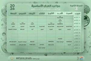 1772905377483 إليكم جدول دروسكم على قناة مدرستنا 3 طلاب الثانوية 2026.. إليكم جدول دروسكم على قناة «مدرستنا 3» وإعادتها موقع في الجامعة