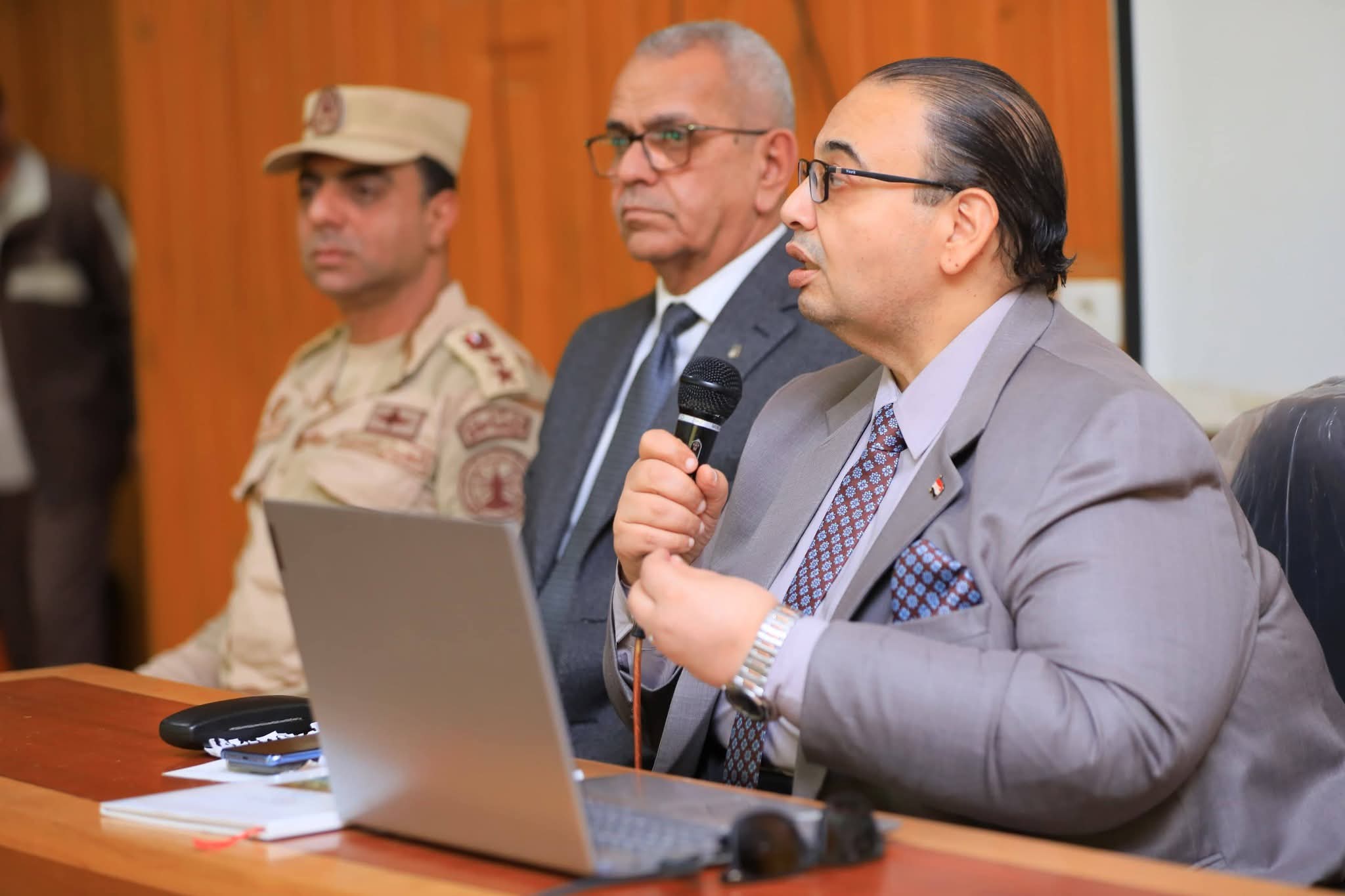 FB IMG 1774809553502 نجاح تفريخ أسماك البوري صناعيًا لأول مرة رئيس جامعة كفر الشيخ يشهد انطلاق أولى دورات التربية العسكرية والوطنية بجامعة كفر الشيخ الأهلية موقع في الجامعة