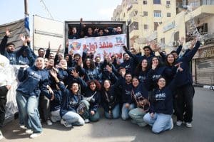 IMG 20260305 WA0094 جامعة بدر بروح التطوع.. طلاب جامعة بدر يشاركون في إفطار المطرية الجماعي موقع في الجامعة