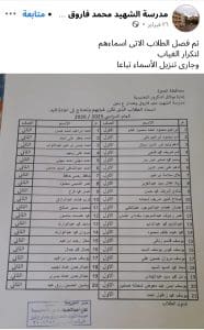 إنذارات وفصل بسبب الغياب.. مدارس تعلن أسماء الطلاب بعد استنفاذ المدة المقررة 9 إنذارات وفصل بسبب الغياب.. مدارس ثانوية تعلن أسماء الطلاب بعد استنفاذ المدة المقررة