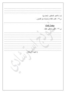 النموذج الاسترشادي في اللغة العربية لطلاب الإعدادية 2026