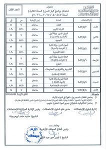 FB IMG 1775480694626 جداول امتحانات النقل والشهادات بالأزهر اعتماد جداول امتحانات النقل والشهادات بالأزهر للعام الدراسي 2025/2026| صور موقع في الجامعة