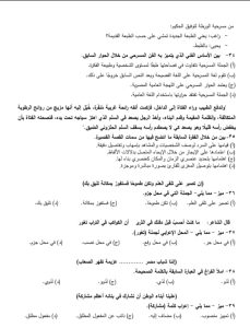 55 سؤالًا مباشرة.. ننشر النموذج الاسترشادي للغة العربية لطلاب الثانوية العامة 2026 14 55 سؤالًا مباشرة.. ننشر النموذج الاسترشادي للغة العربية لطلاب الثانوية العامة