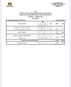 تبدأ 6 يونيو المقبل.. ننشر جداول امتحانات الدبلومات الفنية لجميع التخصصات 2025 / 2026 22 IMG 20260423 WA0163 جداول امتحانات الدبلومات الفنية لجميع التخصصات تبدأ 6 يونيو المقبل.. ننشر جداول امتحانات الدبلومات الفنية لجميع التخصصات 2025 / 2026 موقع في الجامعة