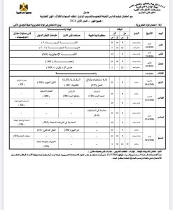 IMG 20260423 WA0183 جداول امتحانات الدبلومات الفنية لجميع التخصصات تبدأ 6 يونيو المقبل.. ننشر جداول امتحانات الدبلومات الفنية لجميع التخصصات 2025 / 2026 موقع في الجامعة