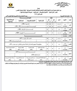 IMG 20260423 WA0184 جداول امتحانات الدبلومات الفنية لجميع التخصصات تبدأ 6 يونيو المقبل.. ننشر جداول امتحانات الدبلومات الفنية لجميع التخصصات 2025 / 2026 موقع في الجامعة