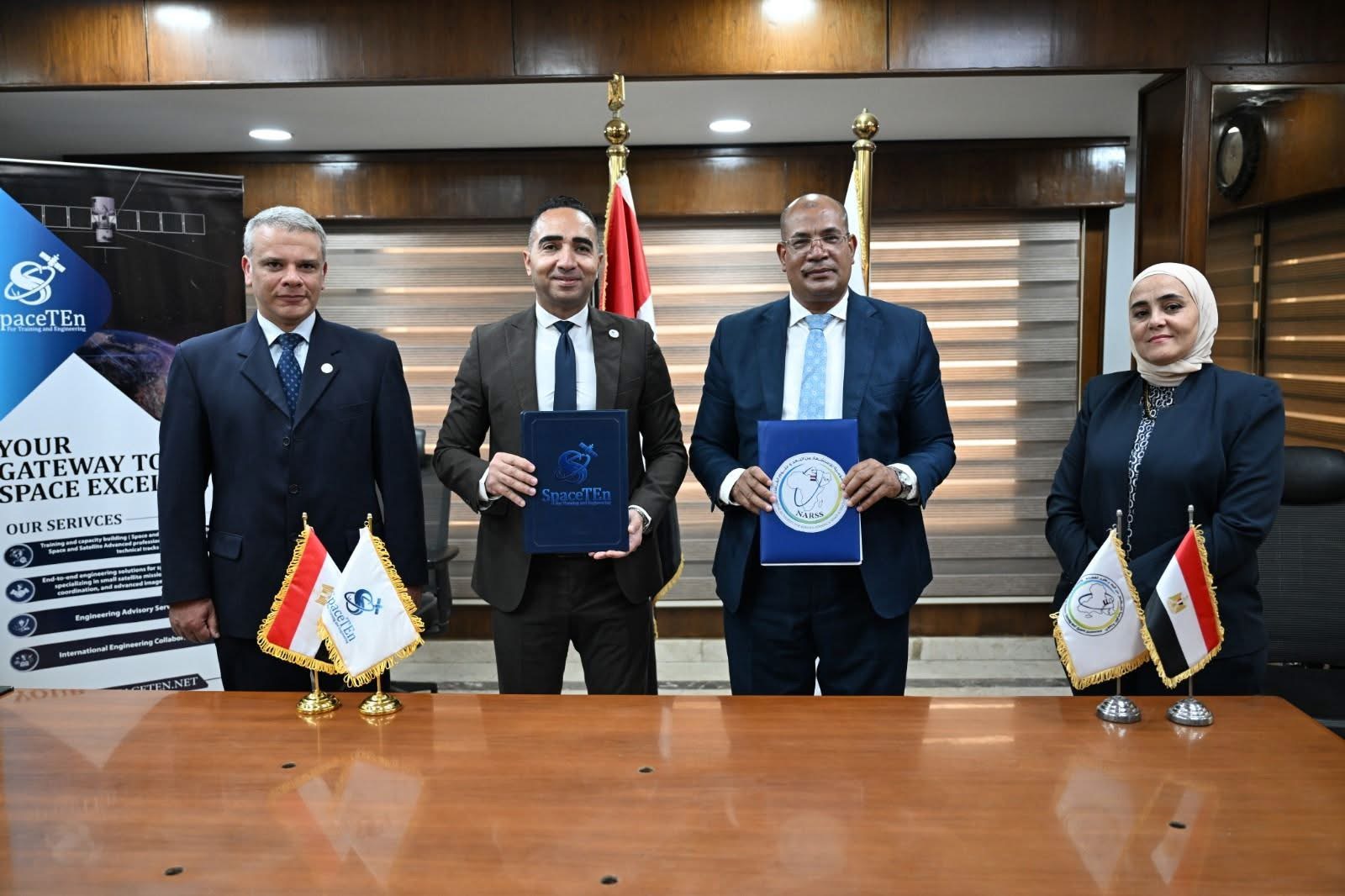 IMG 5628 قنصوة برعاية وزير التعليم العالي.. الهيئة القومية للاستشعار من البعد توقع بروتوكول تعاون مع شركة سبيس تن موقع في الجامعة