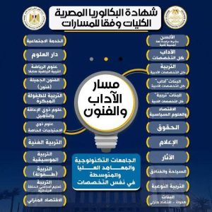 IMG 6369 مسار الآداب والفنون شهادة البكالوريا المصرية.. الكليات والتخصصات وفقًا لمسار الآداب والفنون موقع في الجامعة