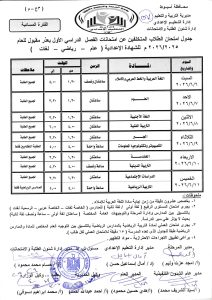 FB IMG 1777800121516 جداول امتحانات المرحلة الابتدائية بأسيوط تعرف على جداول امتحانات المرحلة الابتدائية بأسيوط للتيرم الثاني 2025-2026 لجميع الصفوف.. (صور) موقع في الجامعة