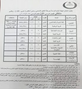 FB IMG 1777989031510 جداول امتحانات الترم الثاني 2026 ببني سويف رسميًا.. إعلان جداول امتحانات الترم الثاني 2026 ببني سويف لصفوف النقل والشهادة الإعدادي موقع في الجامعة