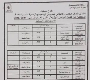 FB IMG 1777998628907 محافظة القاهرة تعلن مواعيد امتحانات نهاية العام محافظة القاهرة تعلن مواعيد امتحانات نهاية العام الدراسي 2025/2026 بجميع المراحل موقع في الجامعة