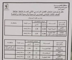 FB IMG 1777998636318 محافظة القاهرة تعلن مواعيد امتحانات نهاية العام محافظة القاهرة تعلن مواعيد امتحانات نهاية العام الدراسي 2025/2026 بجميع المراحل موقع في الجامعة
